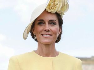 Primo piano di Kate Middleton sorridente