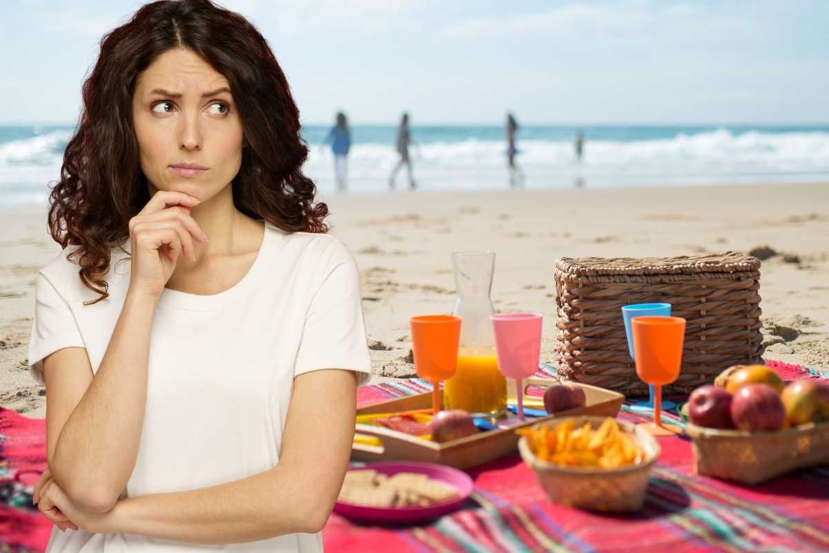 Donna, spiaggia