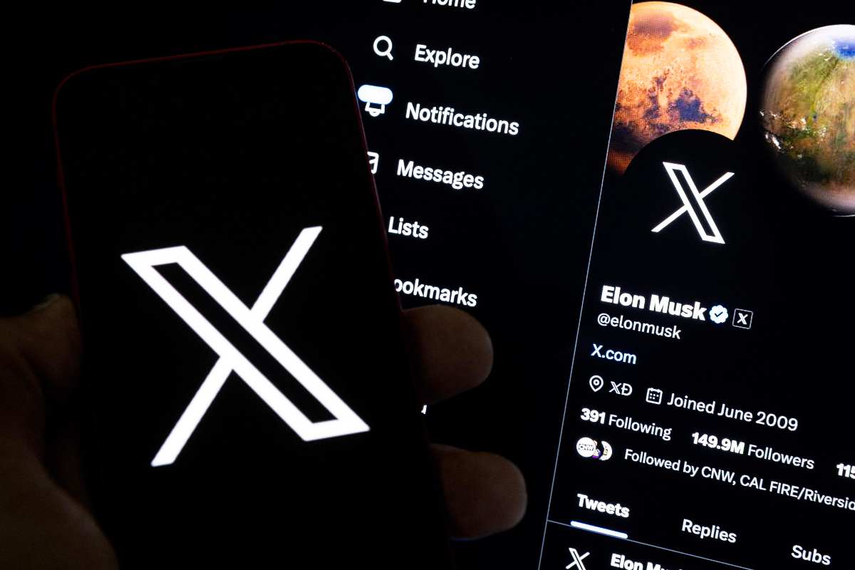 Pagina X di Elon Musk