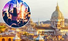 Roma, persone di spalle