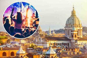 Roma, persone di spalle