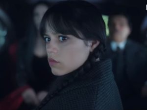 Primo piano di Mercoledì (Jenna Ortega)