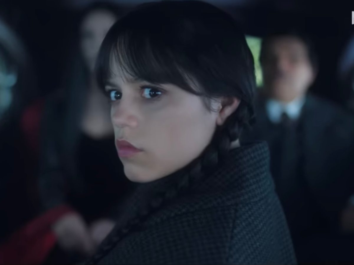 Primo piano di Mercoledì (Jenna Ortega)