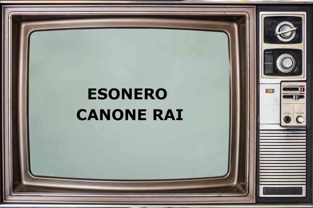 televisore scritta canone rai