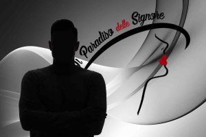 Sagoma nera e logo il paradiso delle signore