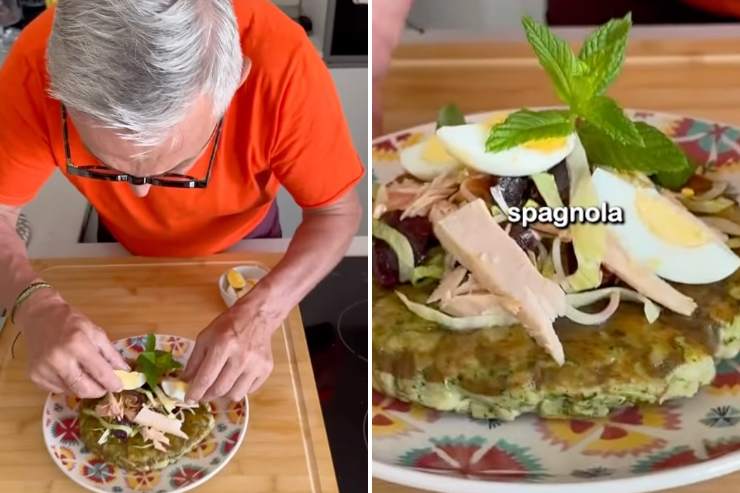 bruno barbieri mentre prepara la tortilla