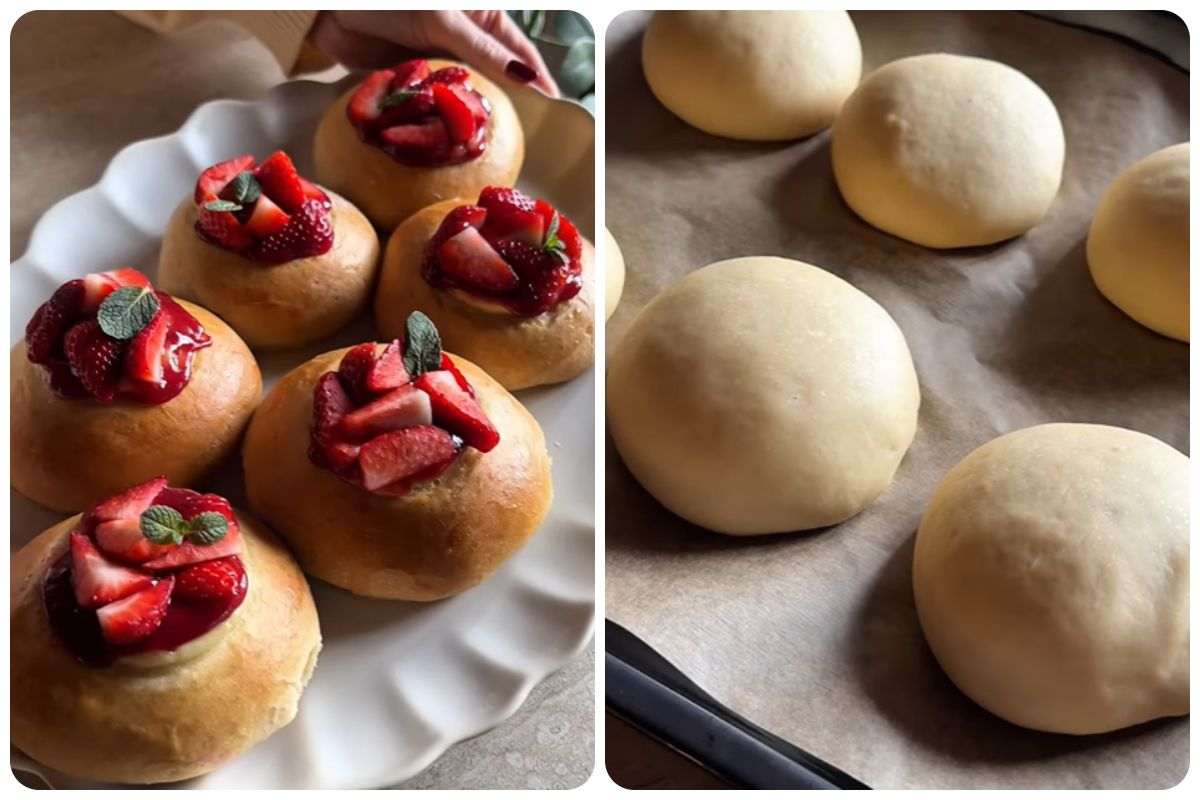 Panini e fragole