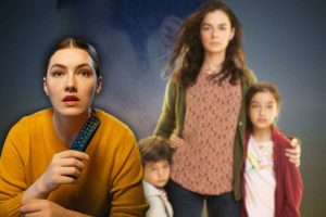 la forza di una donna e donna sorpresa mentre guarda tv
